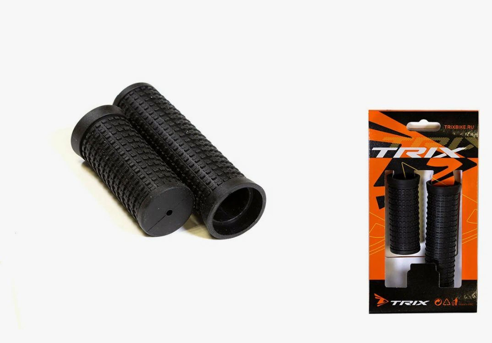Грипсы TRIX, для ревошифта, резиновые, 100мм+70мм, черные (100)