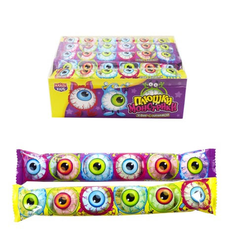 Зефир с начинкой "Плюшки монстрики" ассорти 15гр*24шт*12 блоков