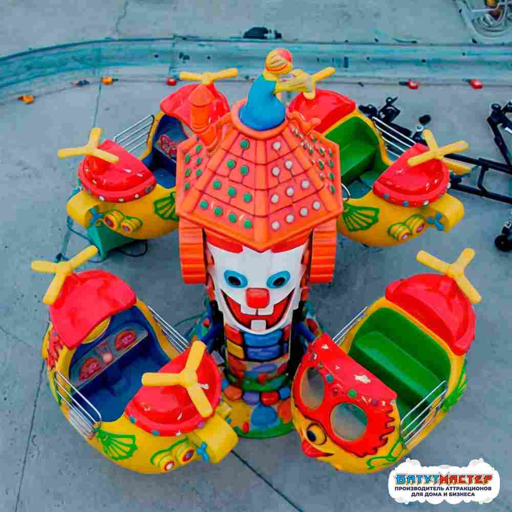 Карусель для парка развлечений «Мельница Чудес» 4 кабинок, 8 мест, 3,5×3,5×2 м