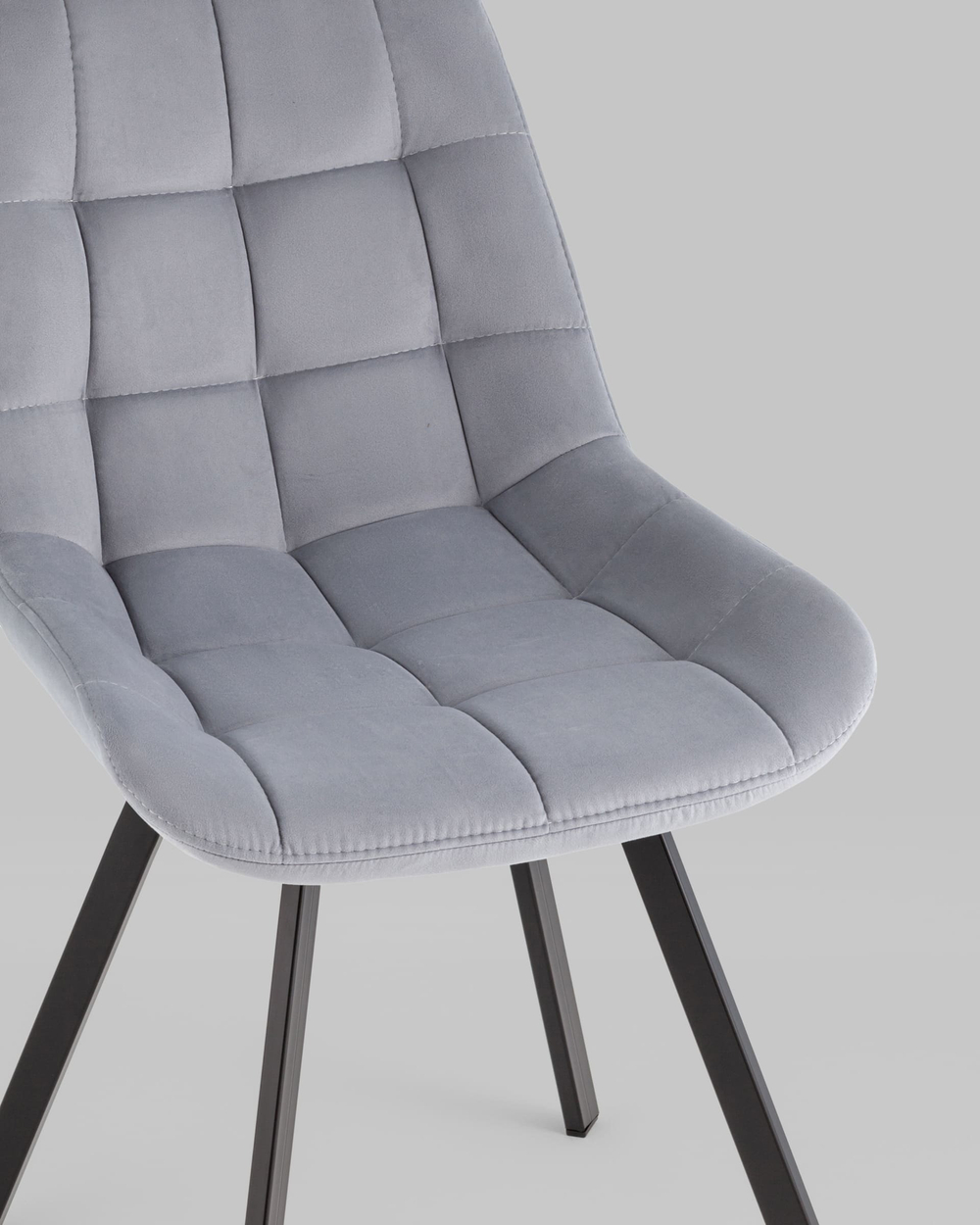 Стул вращающийся Флекс велюр велютто серый