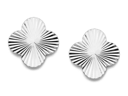 Серьги-гвоздики Клевер 13мм