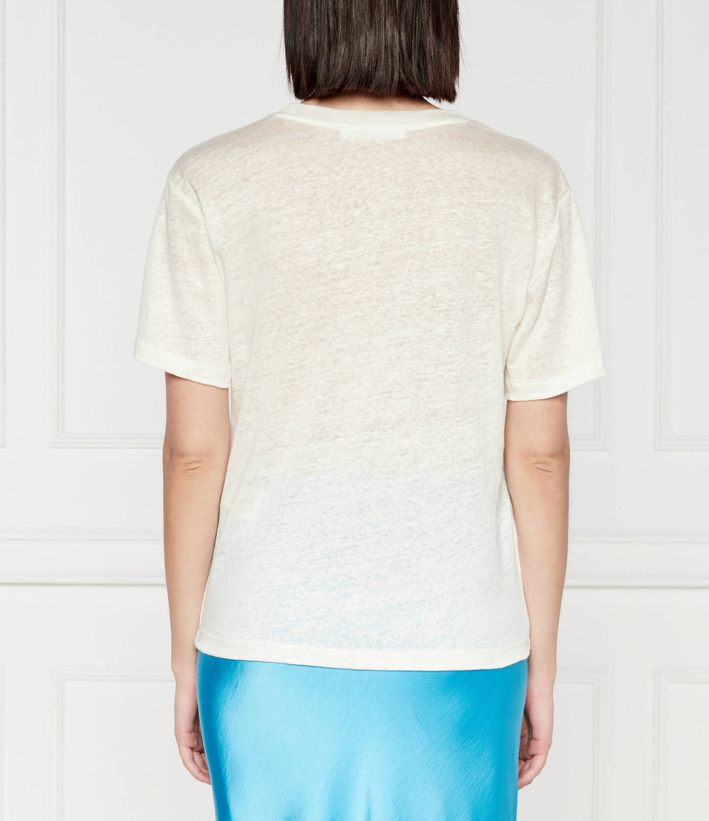 Льняная футболка Sams\u00f8e Sams\u00f8e - экрю(F24100141)