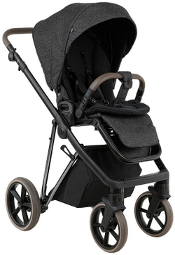 Детская коляска Roan Sol Vintage Luxury 2.0 2 в 1 PIX/55/D Pixel/Dark/Nickel/руч.Cappuccino