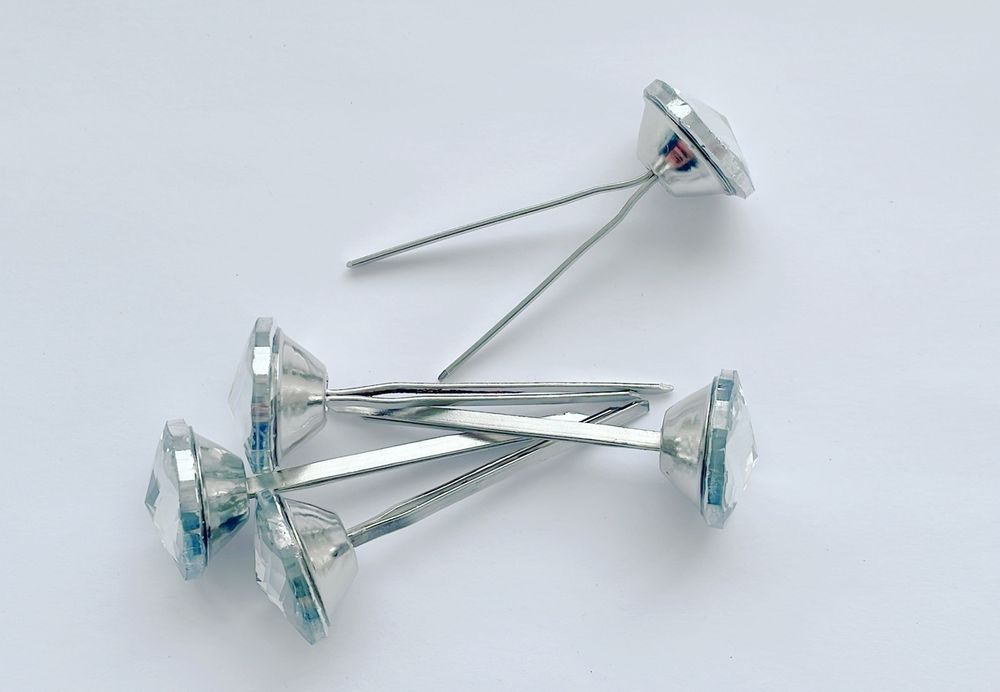 Стразы 25 мм на двойной ножке