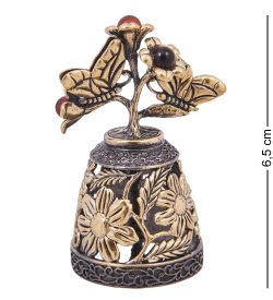 AM-4154 Колокольчик «Бабочки» (латунь, янтарь)