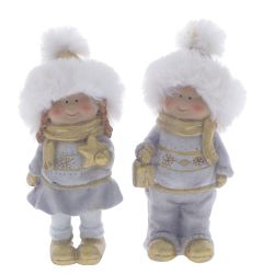 GAEM Фигурка декоративная "Мальчик/Девочка", L6 W5 H13 см, 2в.