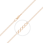 Браслет из красного золота с алмазной гранью (плетение «Ромб»)