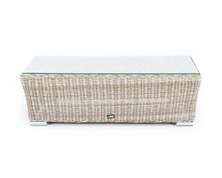 "Капучино" журнальный столик из искусственного ротанга, цвет бежевый