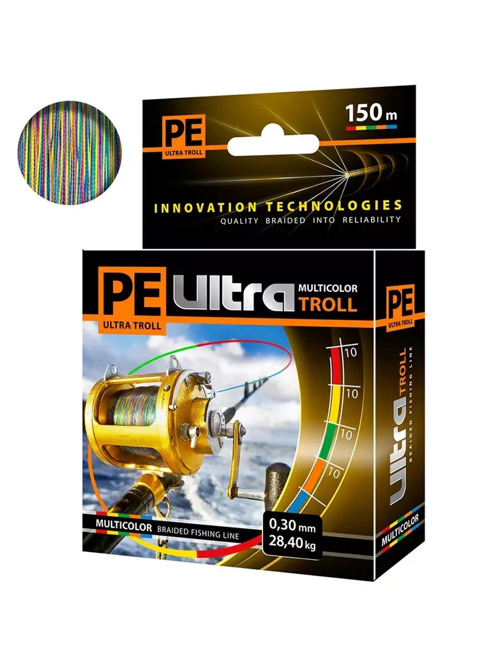 Плетеный шнур рыболовный TROLL Dark Green 0,18mm 150m