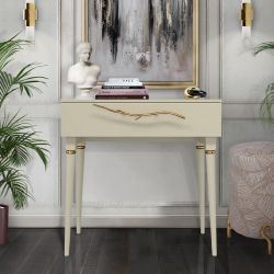 Консоль Арт Колор matte Классик Голд Серый шелк матовый