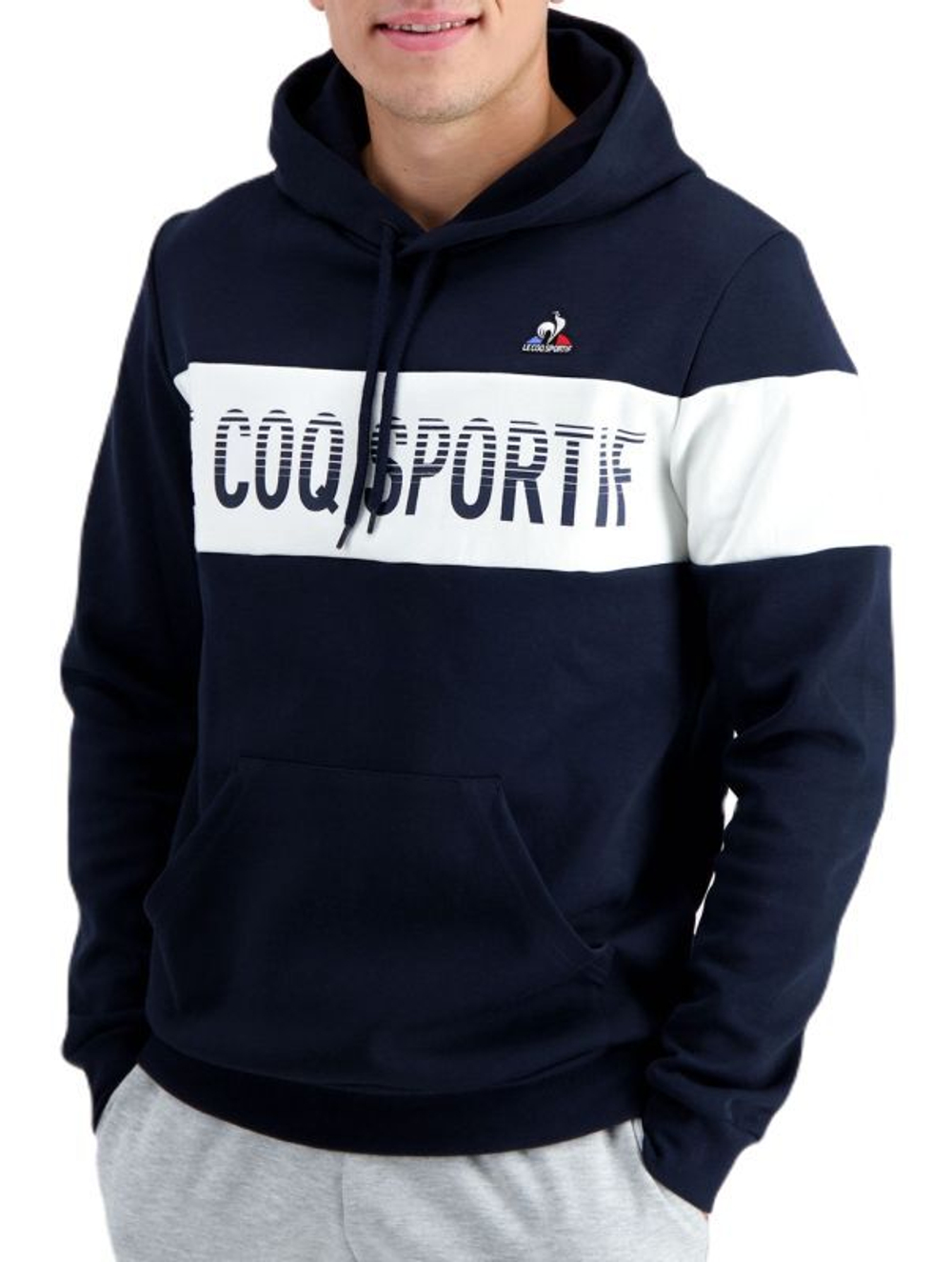 Куртка теннисная Le Coq BAH Hoody N°1 SS23 - sky captain/new optical