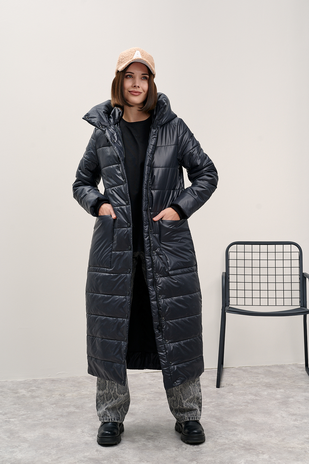 Пальто женское "Лара" черный