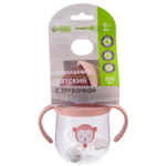 9037730 Поильник с силиконовой трубочкой, 250 мл., цвет МИКС