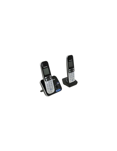 Panasonic KX-TG6812RUB Радиотелефон черный (2 трубки с ЖК диспл., DECT)