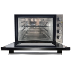 Мини-печь Ginzzu HOT-177, серый, 72л, 2500Вт, подсветка, таймер, конвекция, вертел