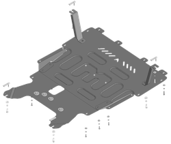 Защита картера двигателя и КПП (1,5 мм, сталь) для BAIC U5 Plus 2021- АвтоСтандарт.58502