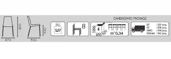 Стул X-Treme S прозрачный оранжевый
