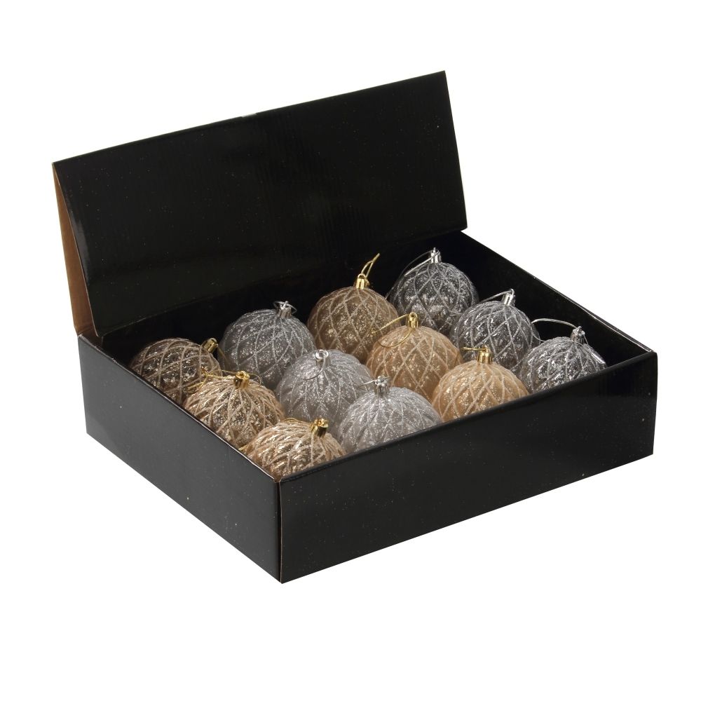 GAEM Набор из 12шт Украшение новогоднее Шар "Восточная сказка", D8 см, L35 W26 H9 см