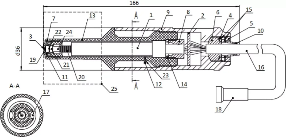 ИБЯЛ.418425.117 амперометрический электрохимический датчик кислорода для газоанализатора АНКАТ-7655-02 и АНКАТ-7655-03