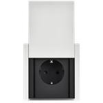 FORTE&PIANO Розетка 1-местная с заземлением с защитными шторками и крышкой винтовое крепление 16А IP44 FP221M металл белый IEK