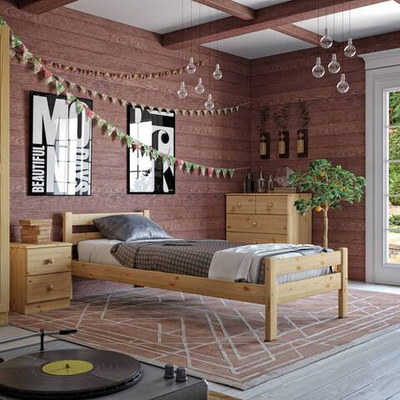 Кровать Классика 800 х 1900 сосна, без покраски