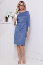Платье  Идеальный образ (вельвет, небесный) Diolche (Акция)