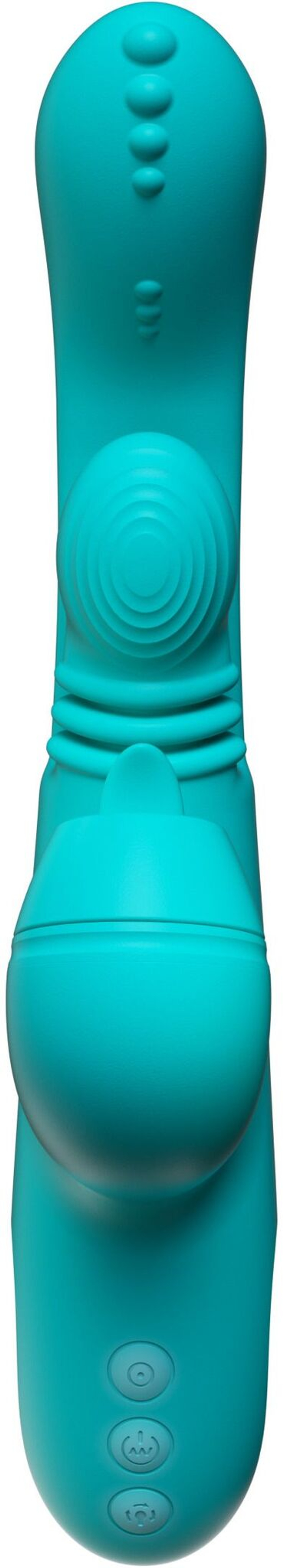 Зеленый инновационный вибратор-кролик Sensa Sway с технологией массажа на 360 градусов - 25 см. (Цвет: мятный)