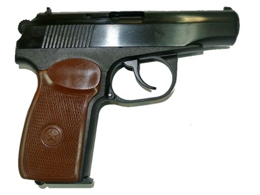 Макет пистолета Макарова сигнальный с полной разборкой МР-371, ММГ ПМ с возможностью подачи сигналов