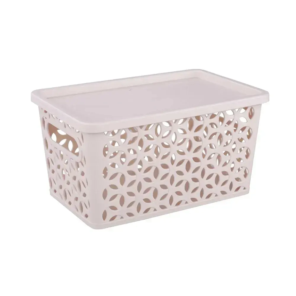 Корзина Мираж 290х150мм (с крышкой)(бежевый) (комплект 15 шт)