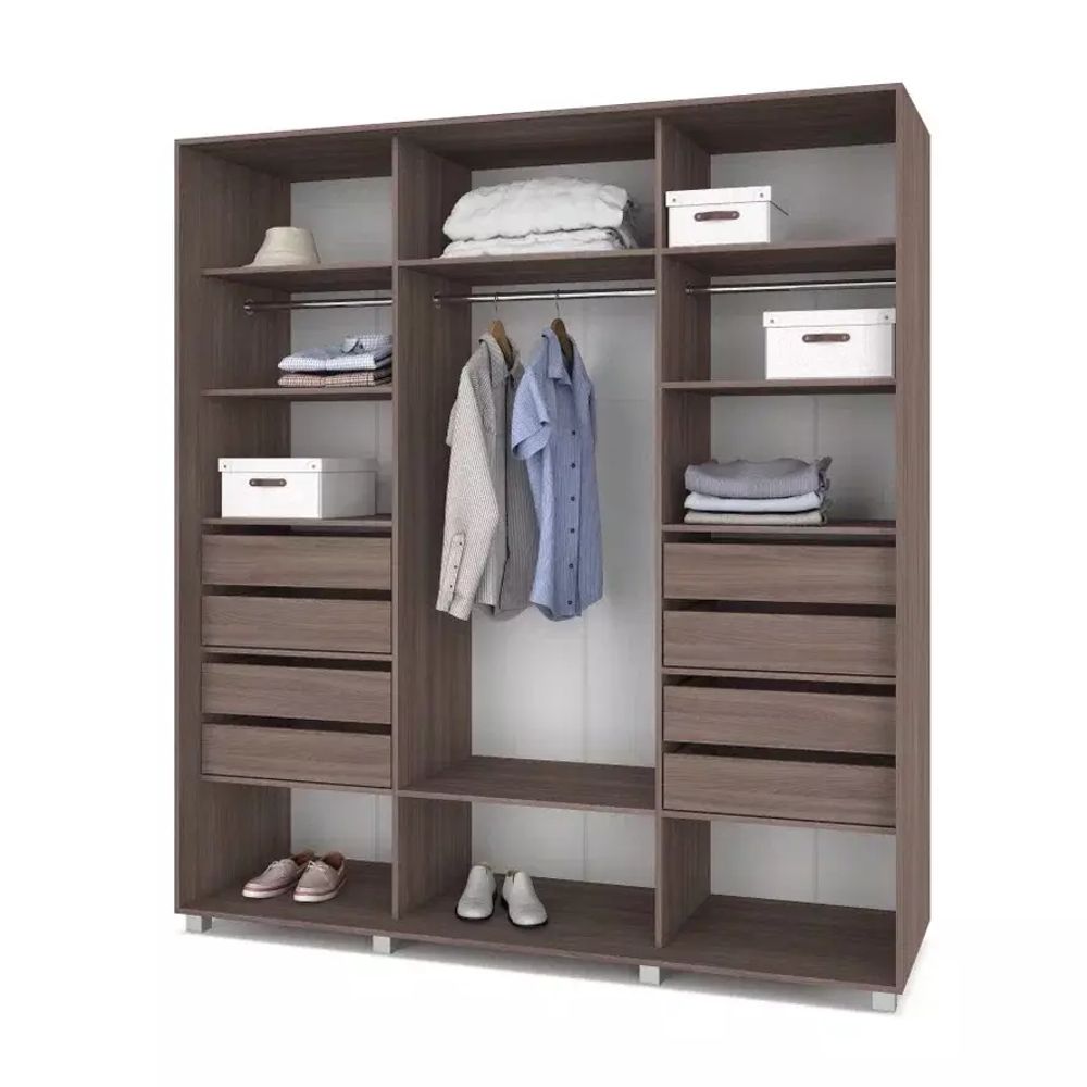 Выдвижные ящики для шкафов глубиной 600 мм "Мартин" М76 (Ясень шимо темный), ЛДСП, MODERN