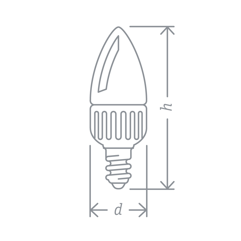 Лампа Navigator 61 652 NLL-C37-7-230-4K-E14-3STEPDIMM