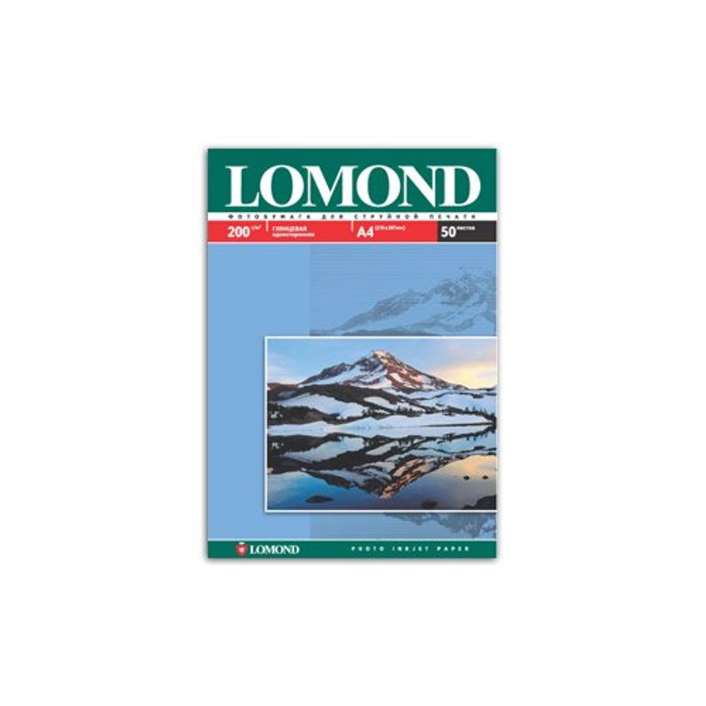 0102020 Lomond Бумага IJ А4 (глянц) 200г/м2 (50 л) | Lomond
