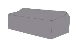 Защитный чехол на диван Гранада, трехместный 200×90×56 см, цвет серый