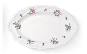 Блюдо овальное 25x16,5 см h 3,4 см, фарфор, Retro Garden