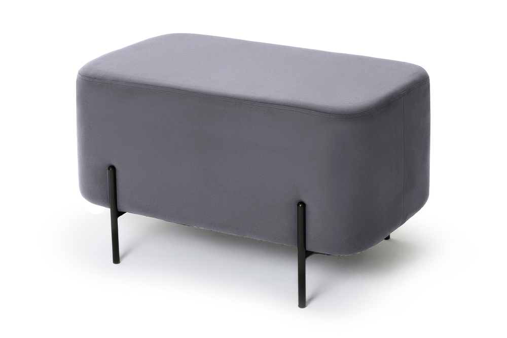 Пуф Gloria овальный Серый