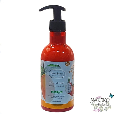 Мыло для рук жидкое DEEP SENSE Tropical Fruits Liquid Hand Wash Тропические фрукты с дозатором, 400 мл.