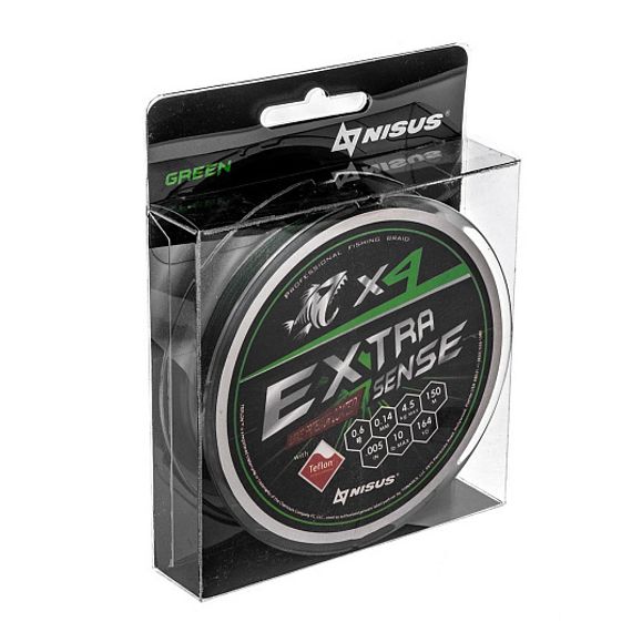 Шнур Extrasense X4 PE Green 150m 0.6/10LB 0.14mm (N-ES-X4-0.6/10LB) NISUS