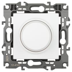 Светорегулятор ЭРА Серия 12 12-4101-01М поворотно-нажимной, 400ВА 230В, белый матовый
