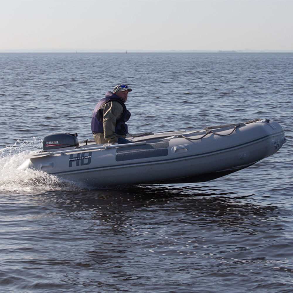 Надувная ПВХ-лодка BADGER Heavy Duty 390 AL, Серый