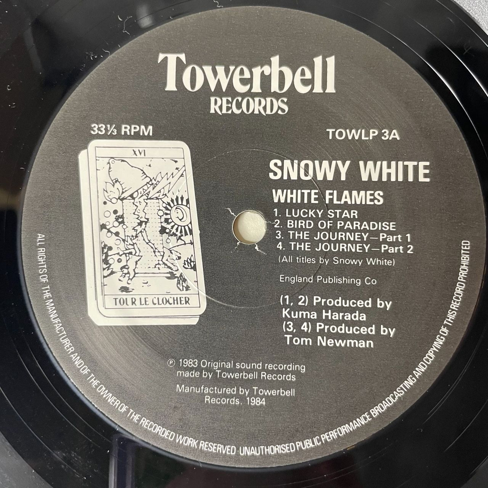 Винтажная виниловая пластинка LP Snowy White, White Flames (UK 1983) Open Carefully