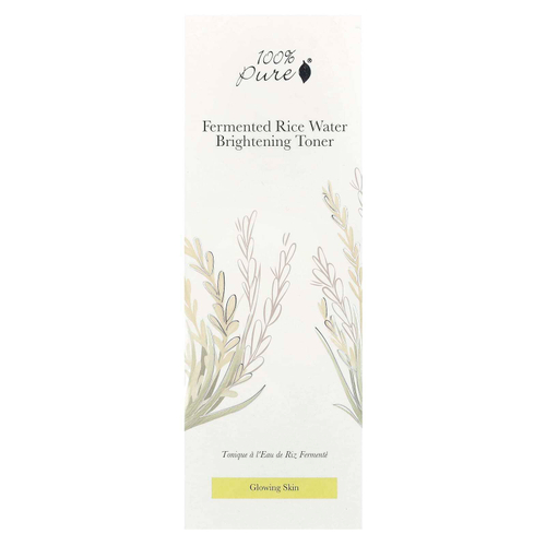 100% PURE, Осветляющий тоник с ферментированной рисовой водой, 100 мл (3,3 жидк. Унции)