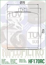Фильтр масляный Hiflo Filtro HF170CRC