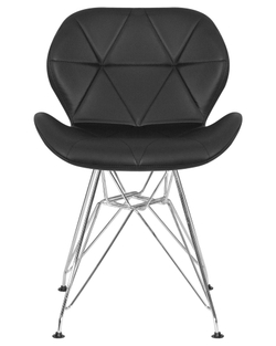 Стул обеденный DOBRIN BUTTERFLY CHROME, ножки хром, цвет чёрный