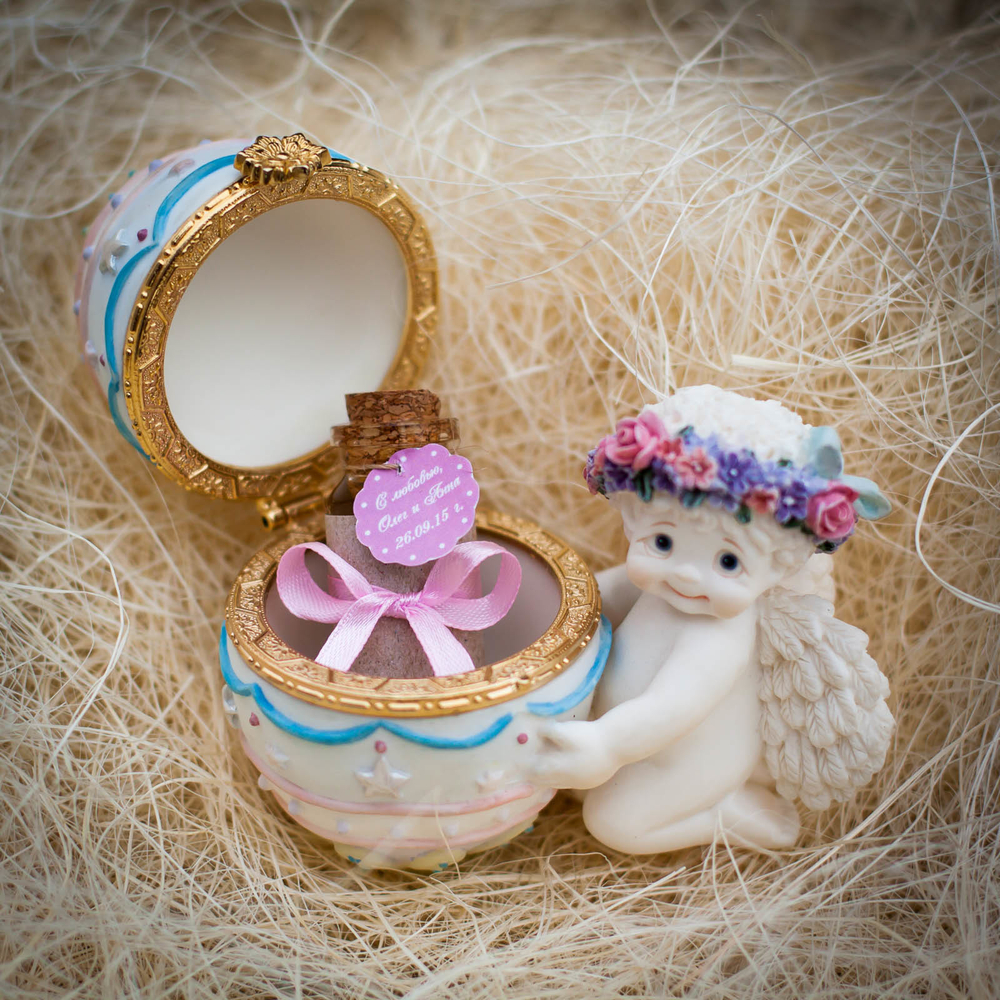 Бонбоньерка с медом на свадьбу, 20 грамм, "Эликсир любви"