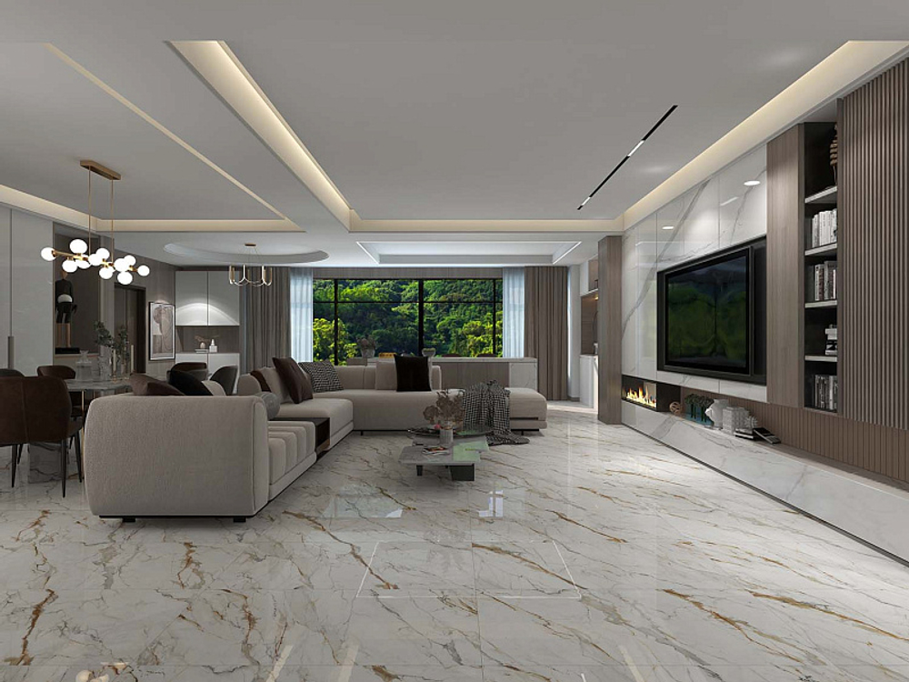 Плитка керамогранитная AZARIO CALACATTA ROYAL GOLD 60x120 Carving (H18004004G)