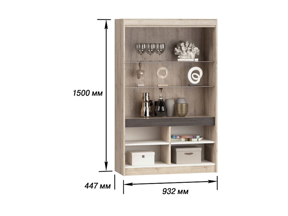 Монца Витрина малая 2х ств.