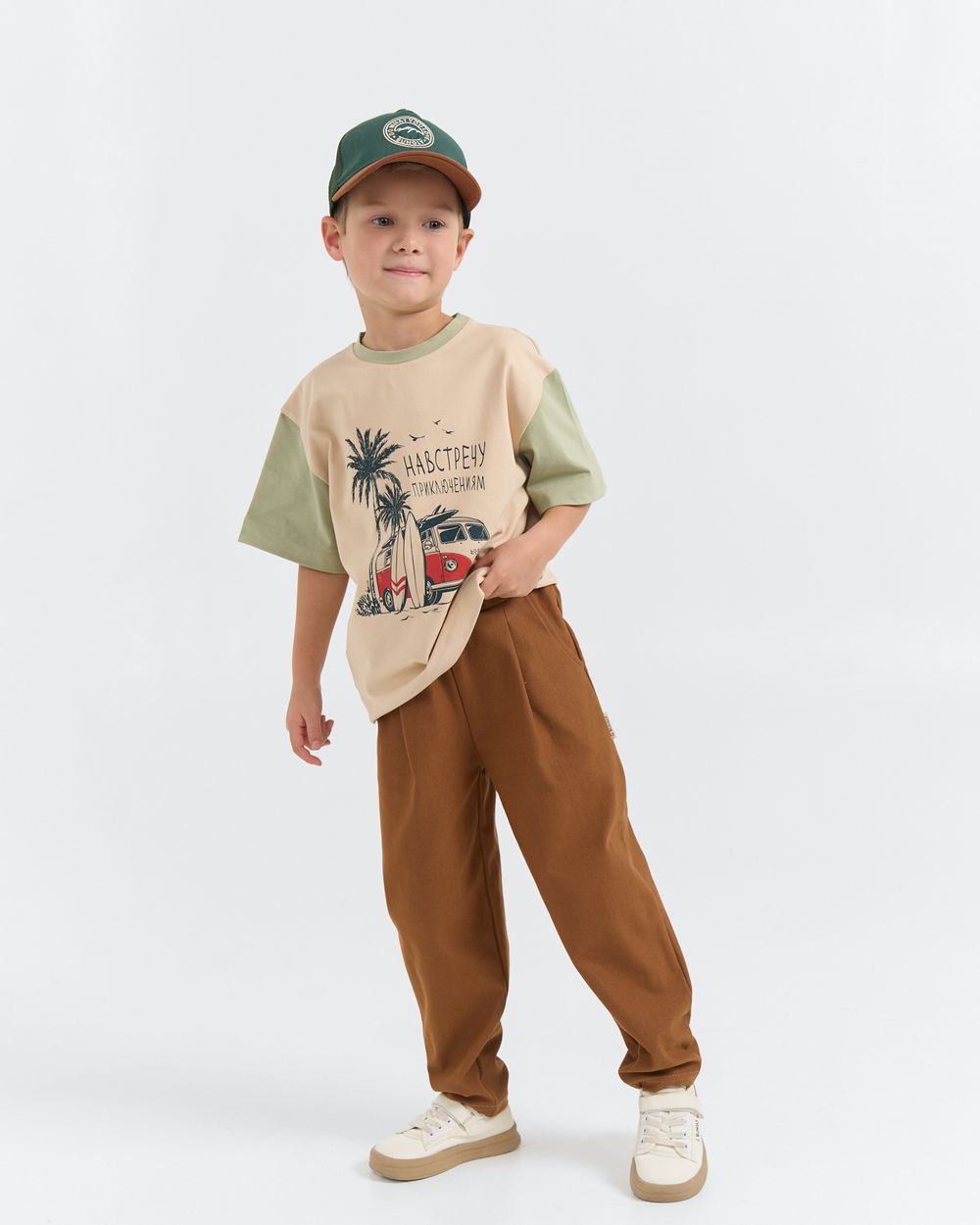 Брюки из джинскота "Песок"