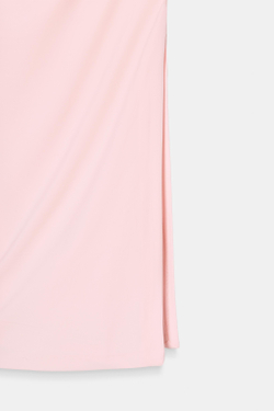 ZARA ПЛАТЬЕ ХАЛТЕР СО СБОРКАМИ, ПАСТЕЛЬНО-РОЗОВЫЙ