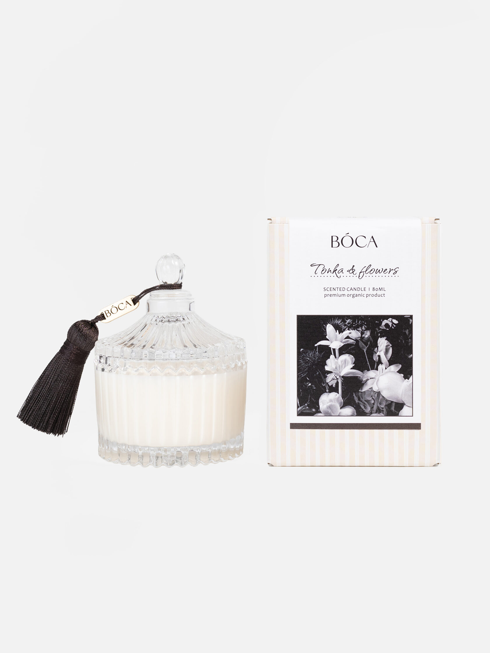 BOCA AROMA Свеча Crystal TONKA & FLOWERS, 80мл.