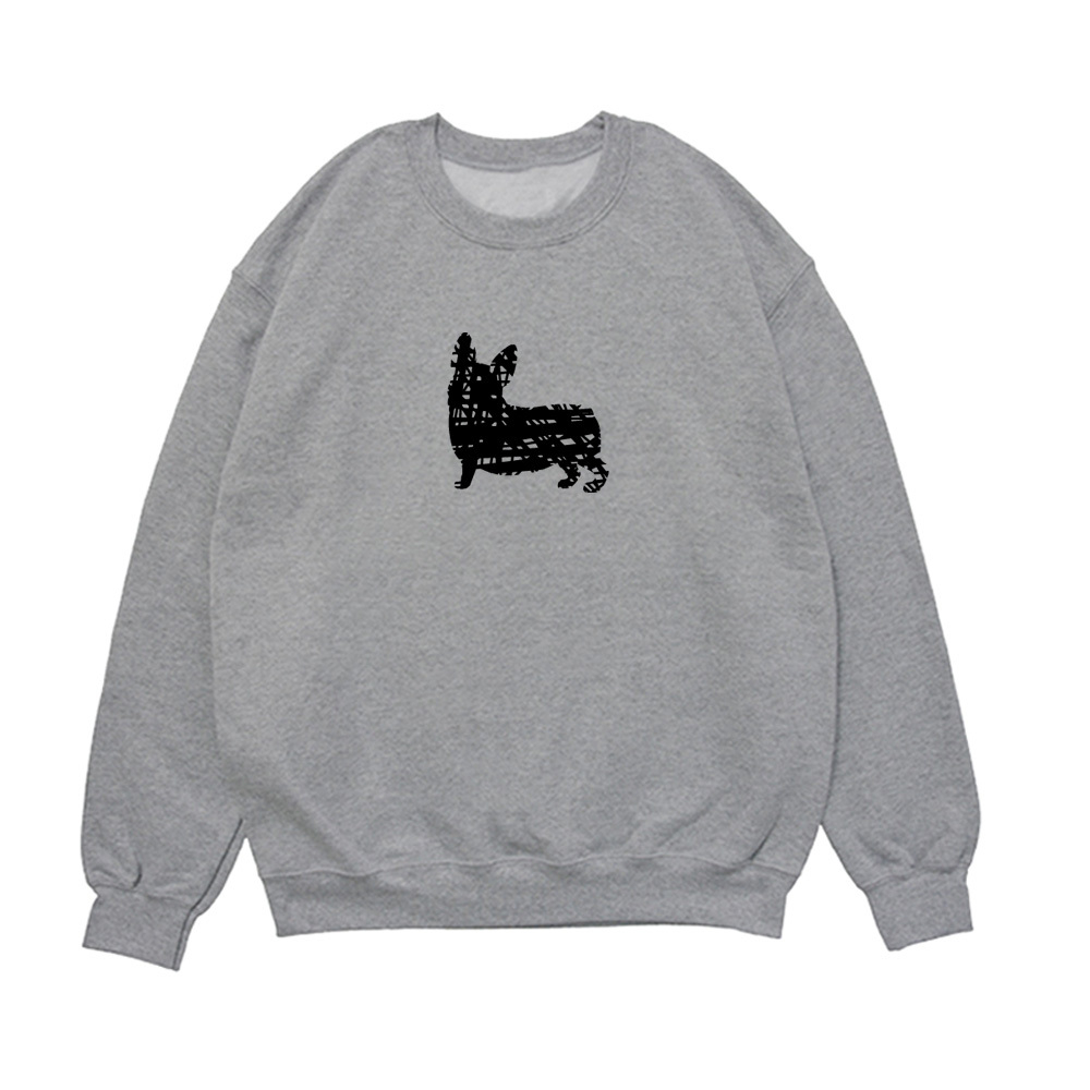 Свитшот "Корги - набросок"